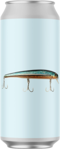 Can with fishing lure